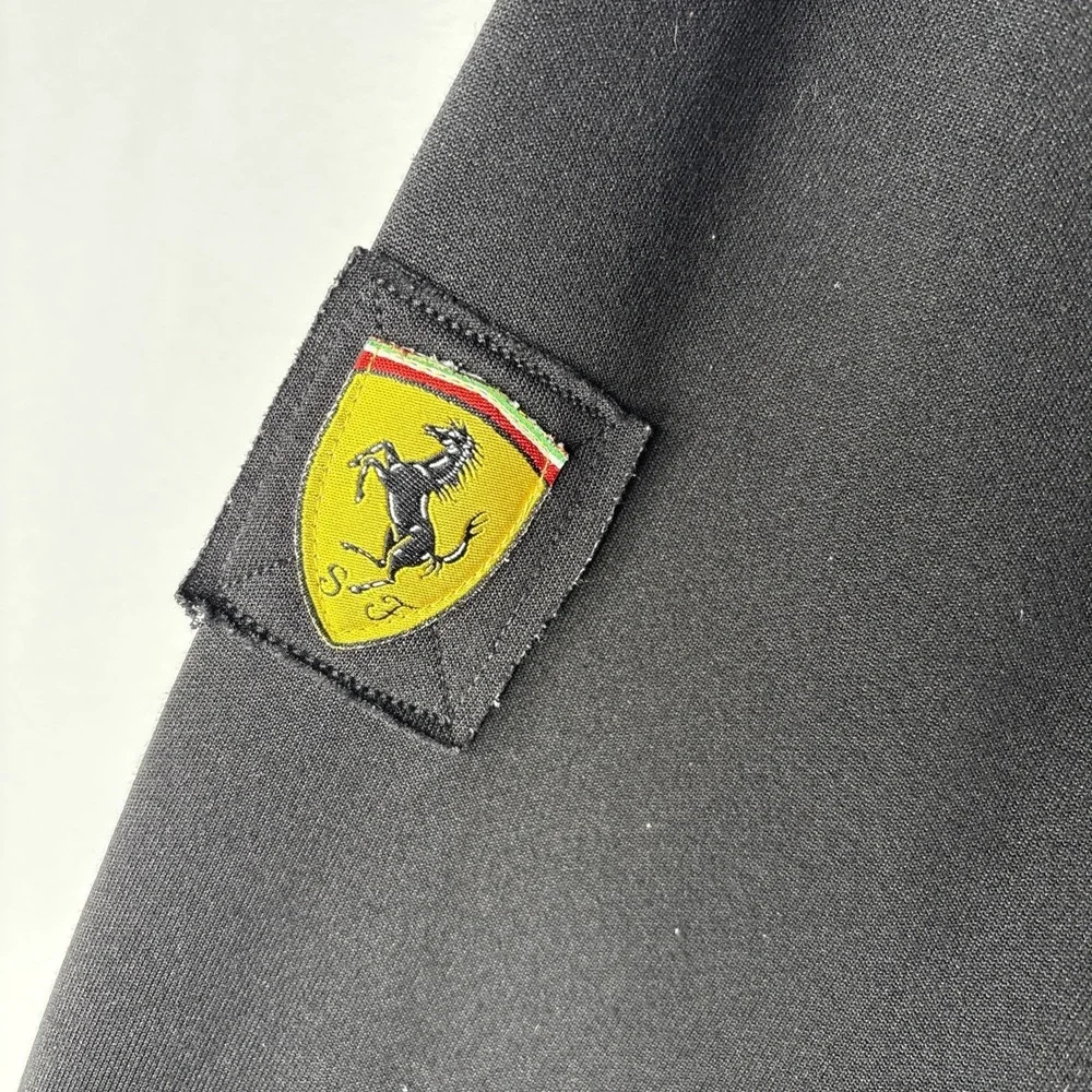 Puma Ferrari Scuderia Men's L Black‎ Track Jacket Logo Racing Full Zip